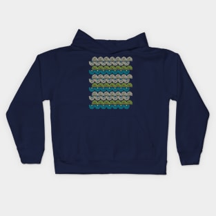 Groovy Rolling Zigzag Pattern Kids Hoodie